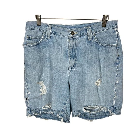Vintage Pants - Vintage 90s Light Waist Relaxed Distressed Shorts 12